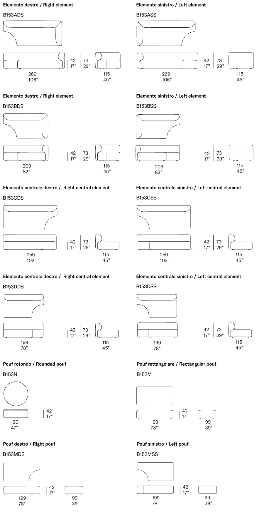 Walt modular sofa - Paola Lenti - Indoor